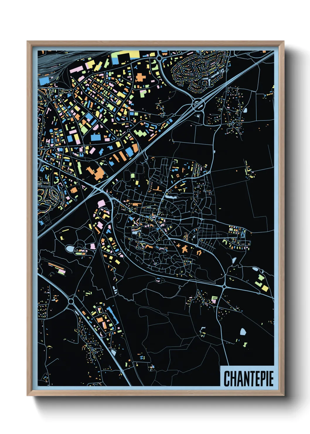 Une affiche de carte sur Chantepie