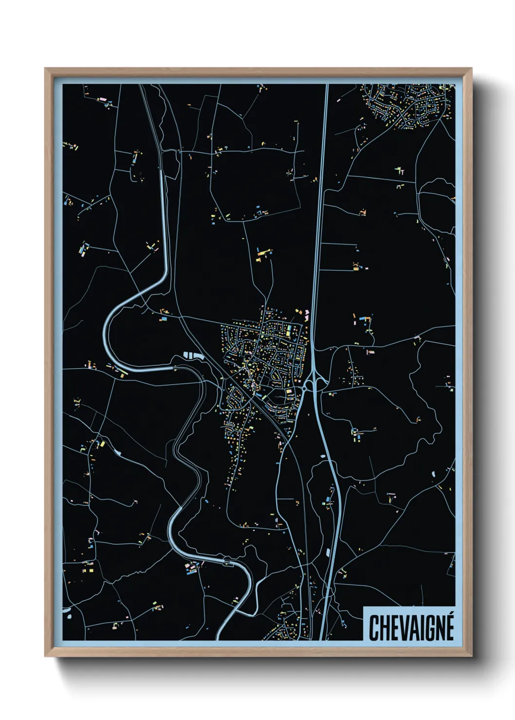 Une affiche de carte sur Chevaigné