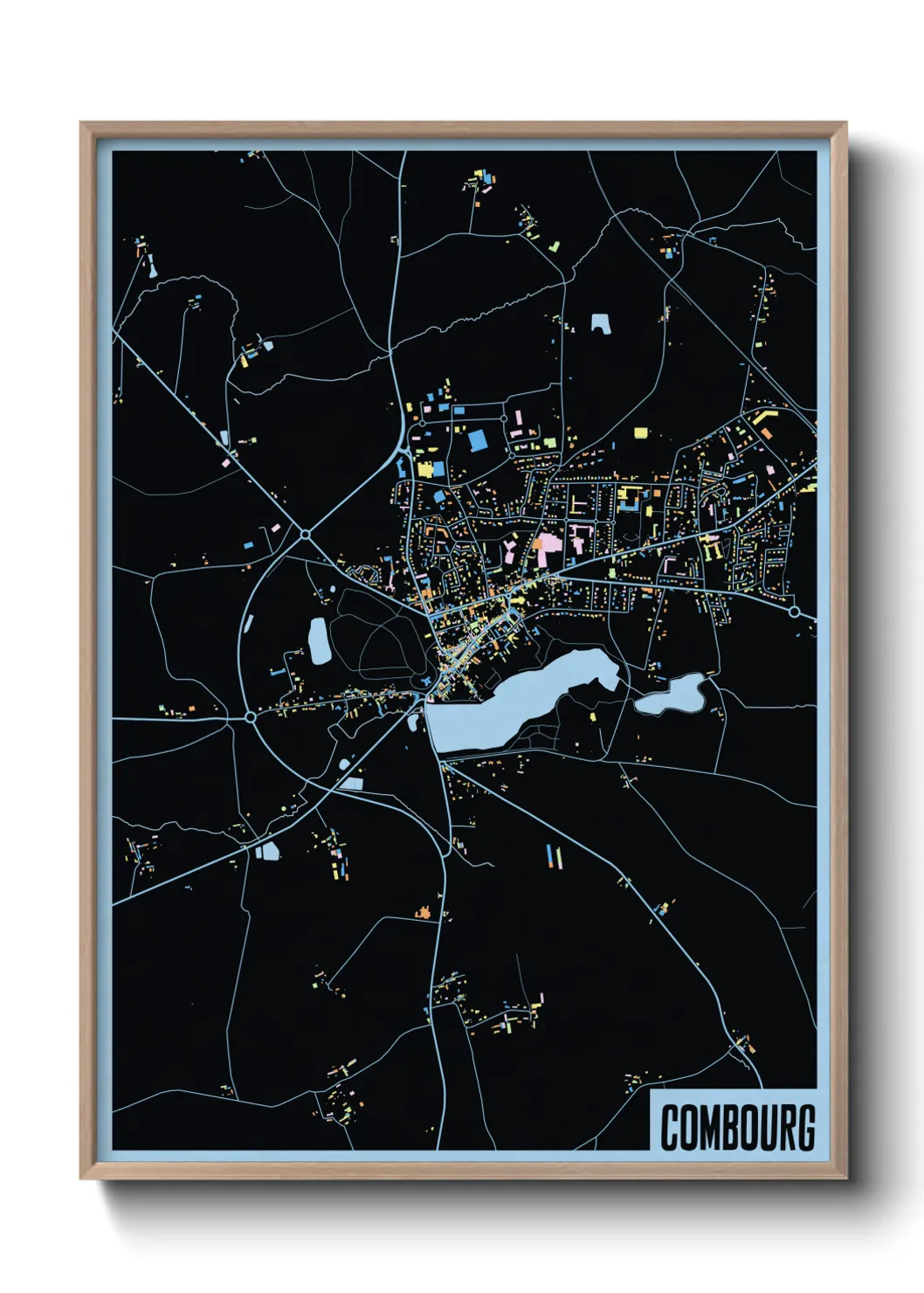 Une affiche de carte sur Combourg