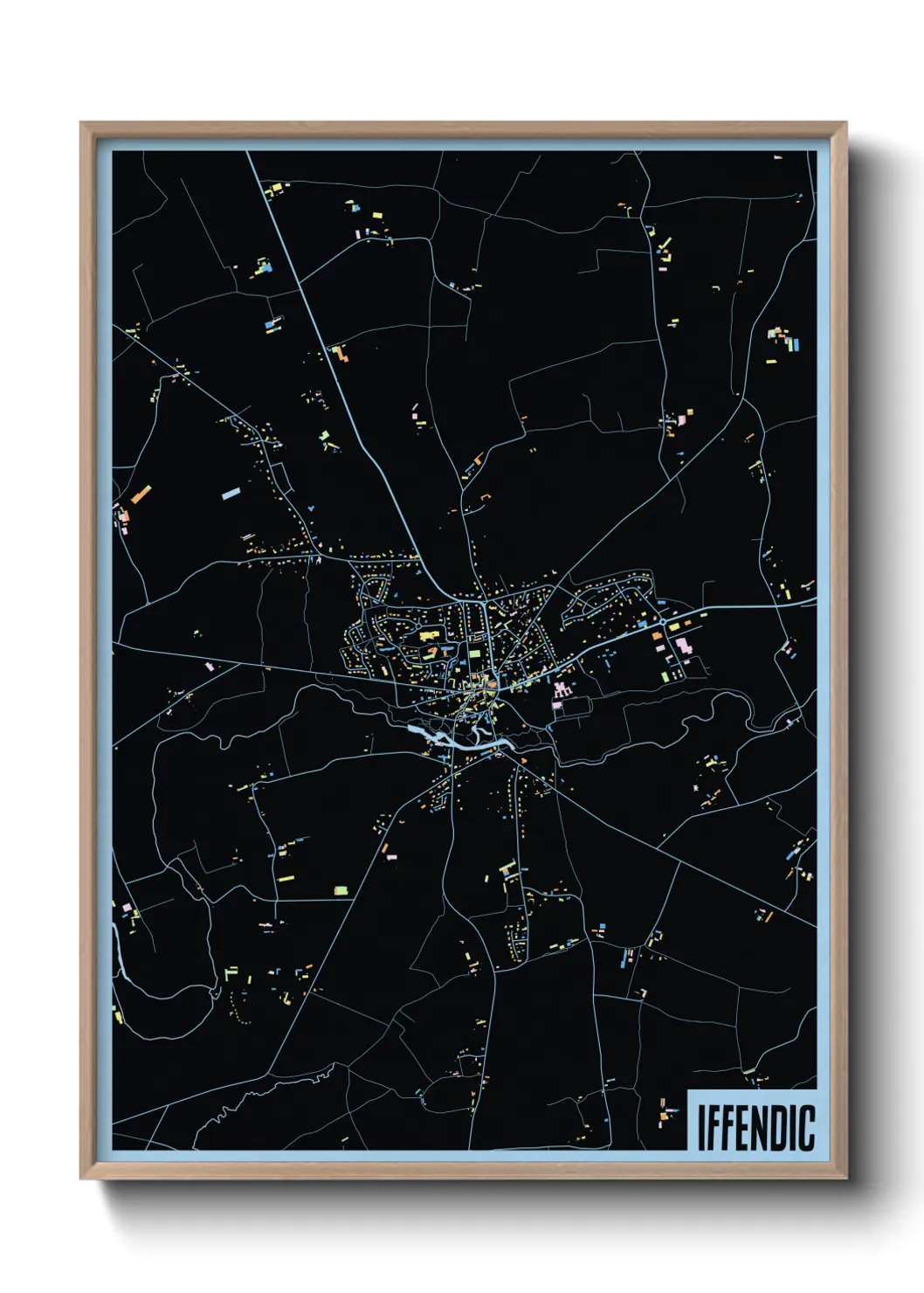 Une affiche de carte sur Iffendic