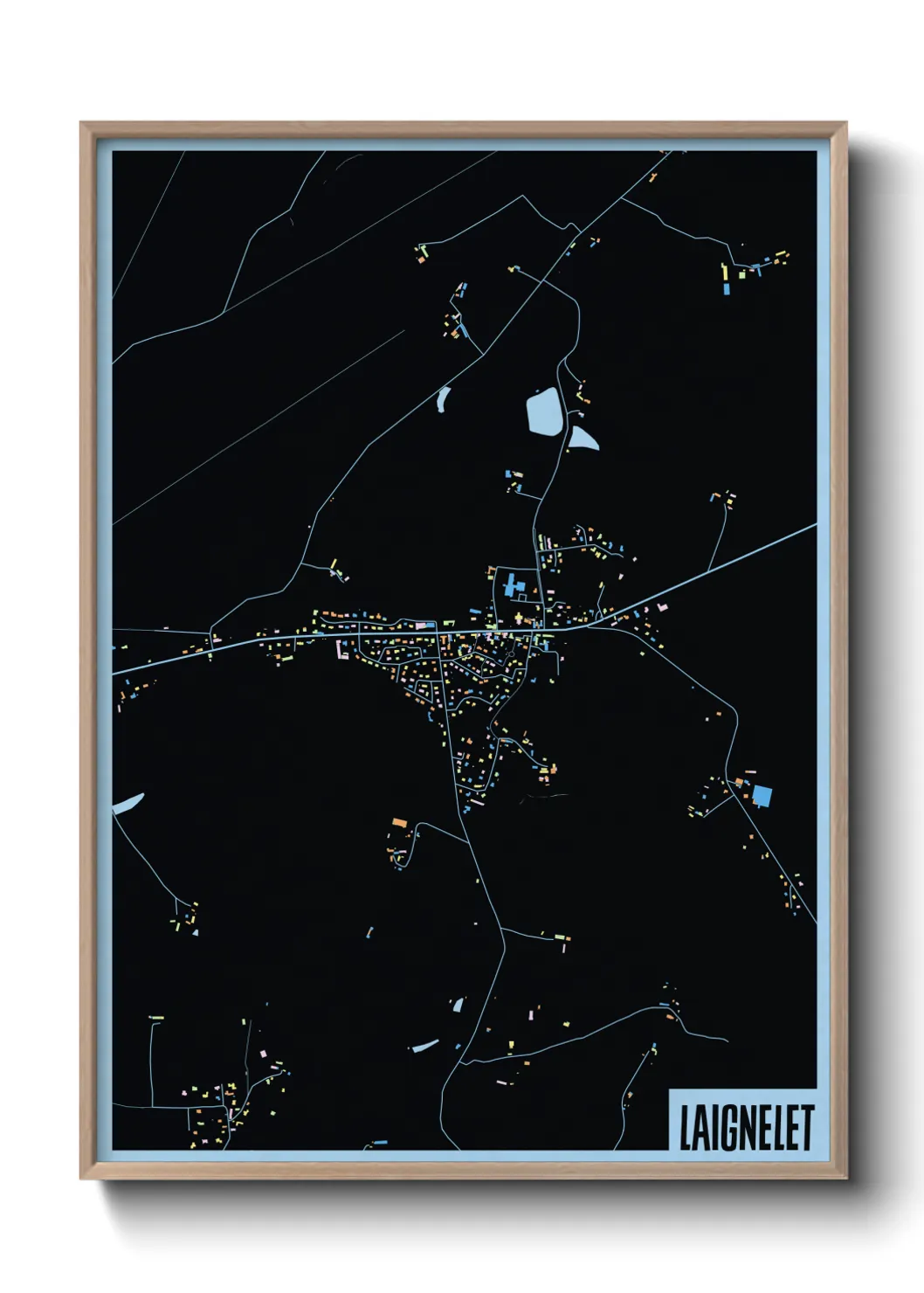 Une affiche de carte sur Laignelet