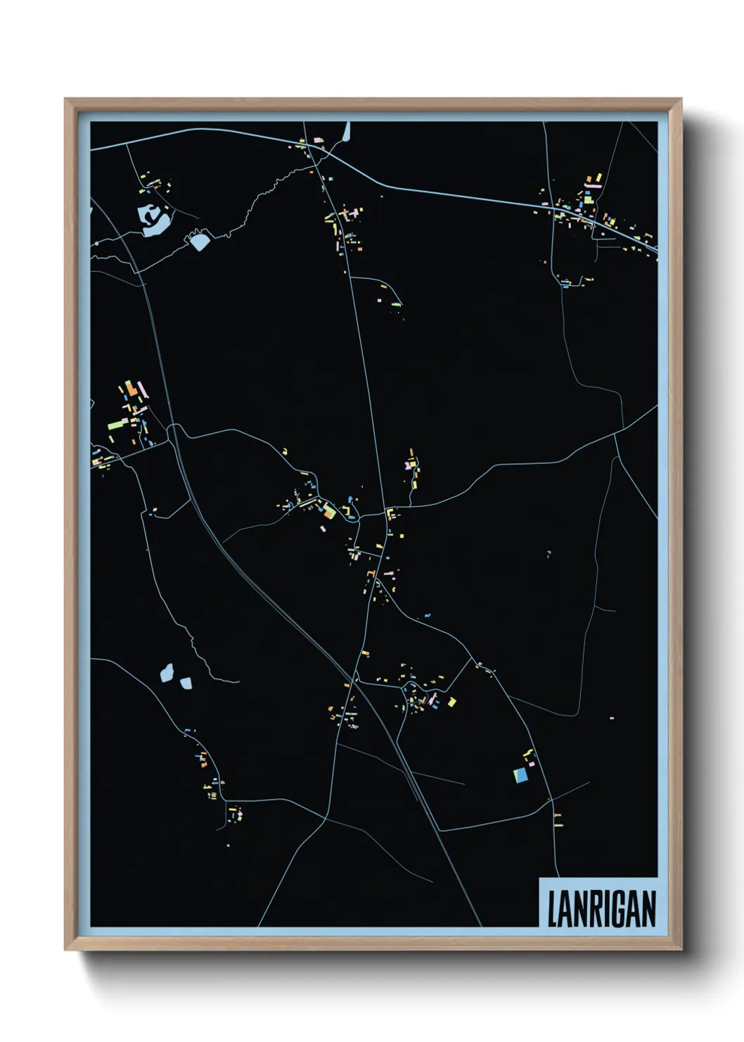 Une affiche de carte sur Lanrigan