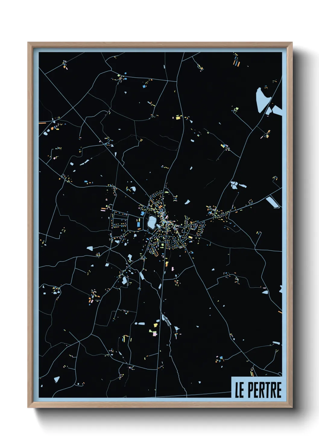 Une affiche de carte sur Le Pertre