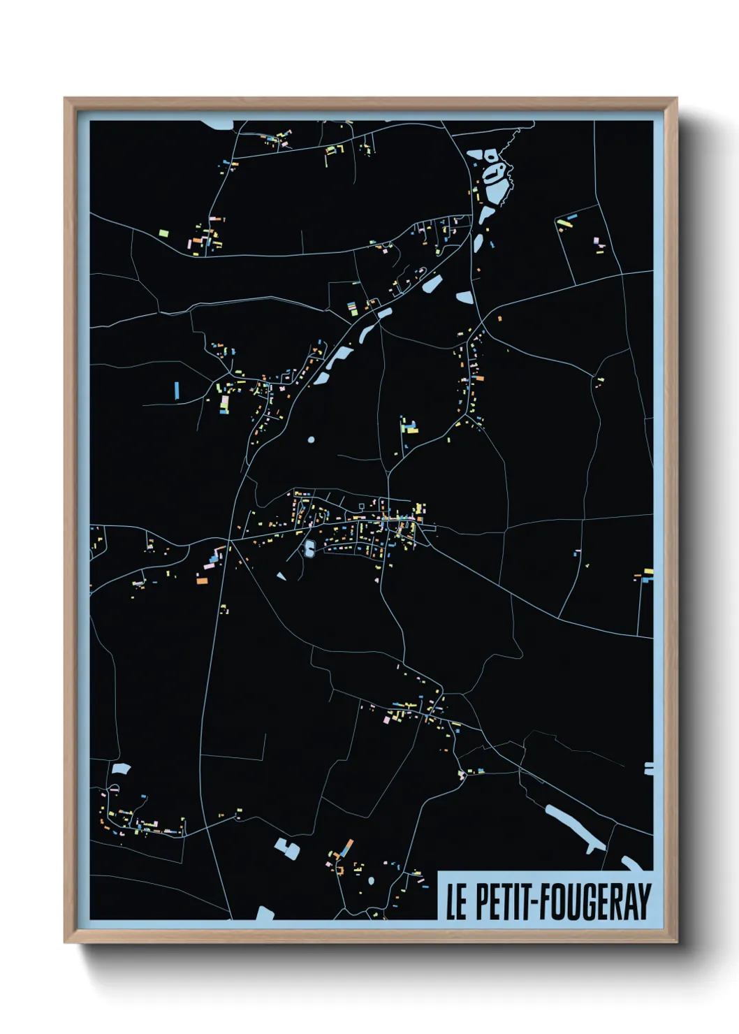 Une affiche de carte sur Le Petit-Fougeray