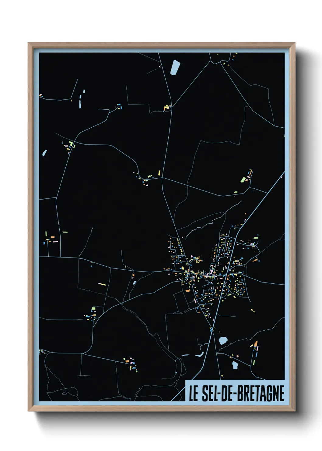 Une affiche de carte sur Le Sel-de-Bretagne