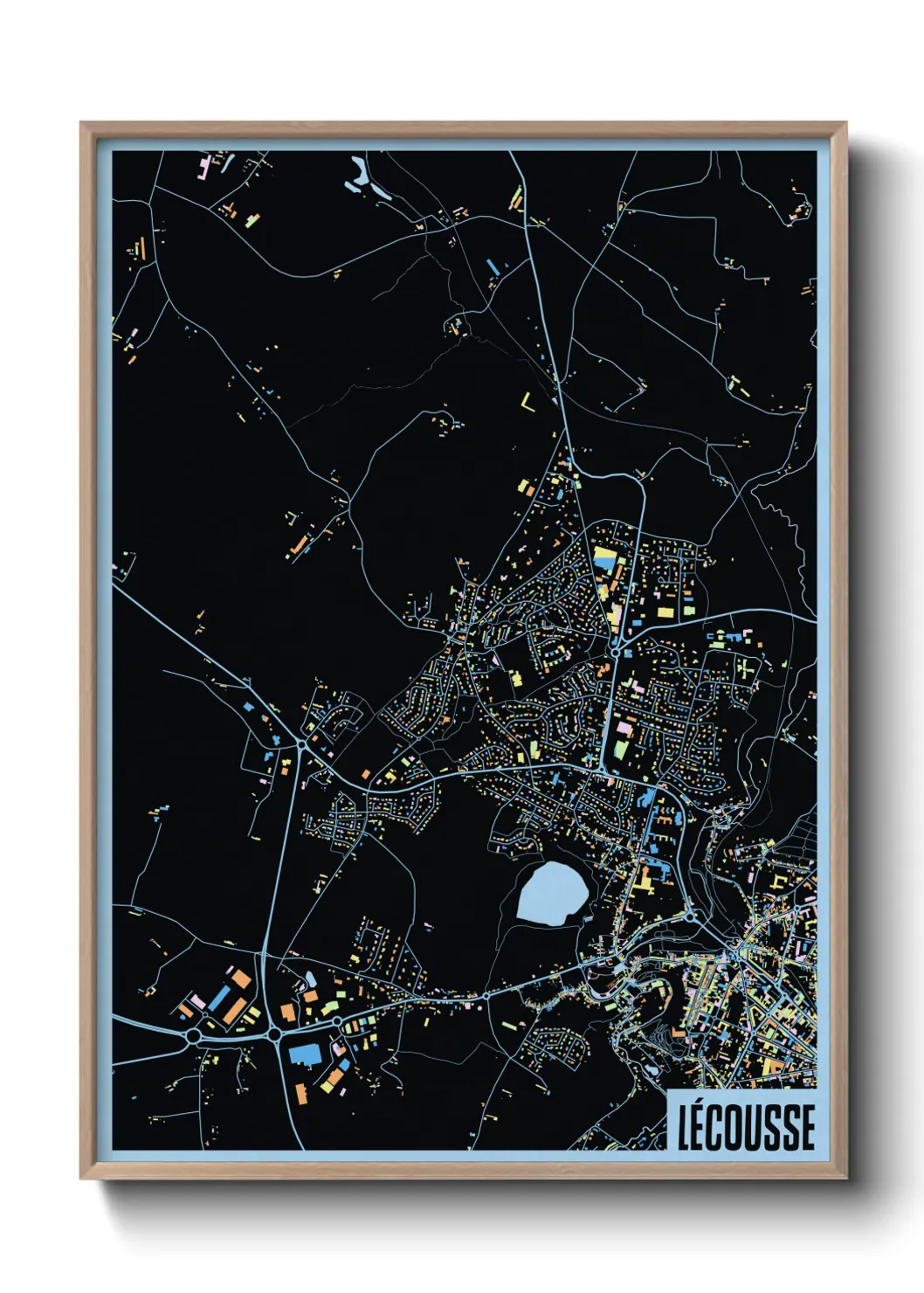 Une affiche de carte sur Lécousse