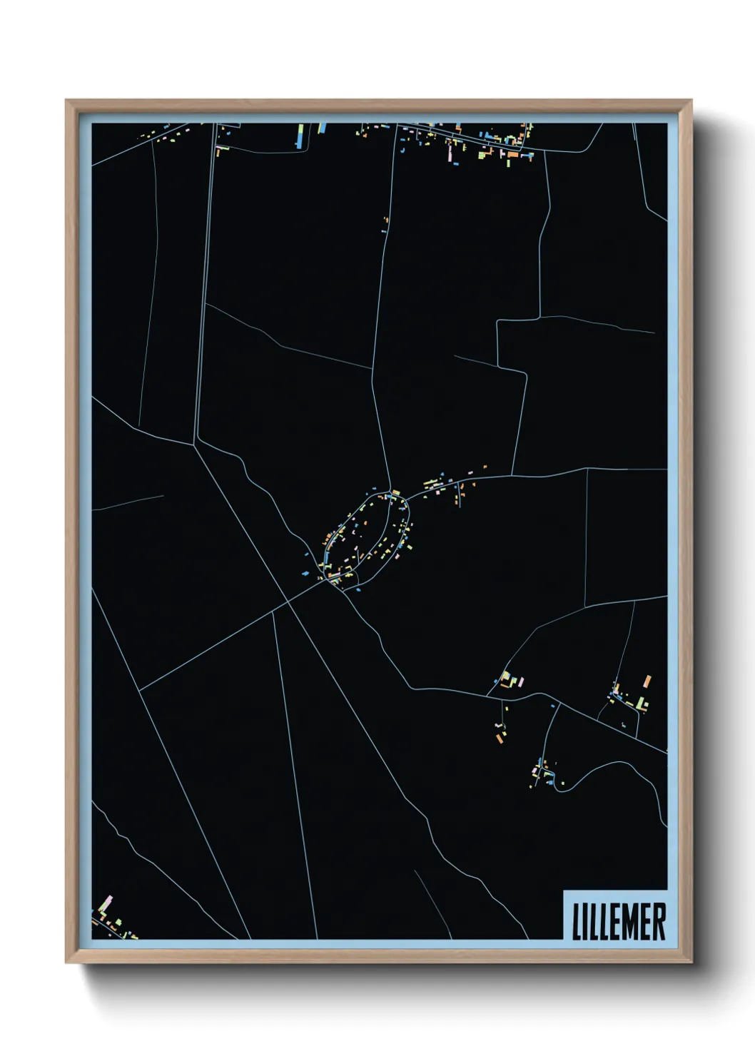 Une affiche de carte sur Lillemer