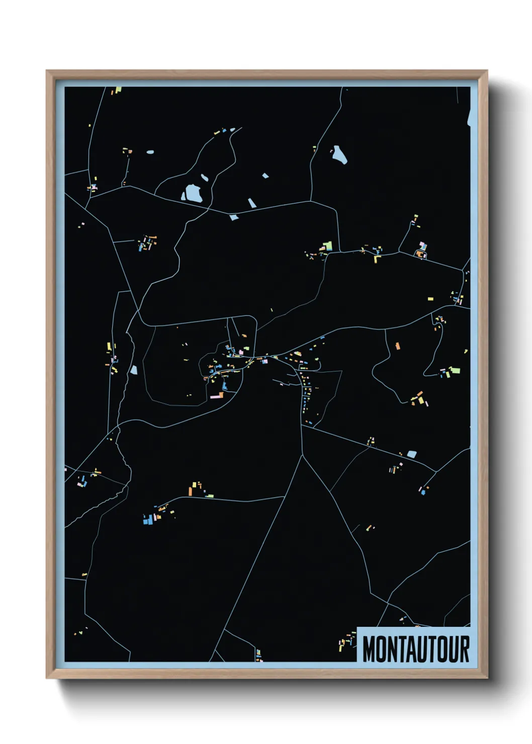 Une affiche de carte sur Montautour