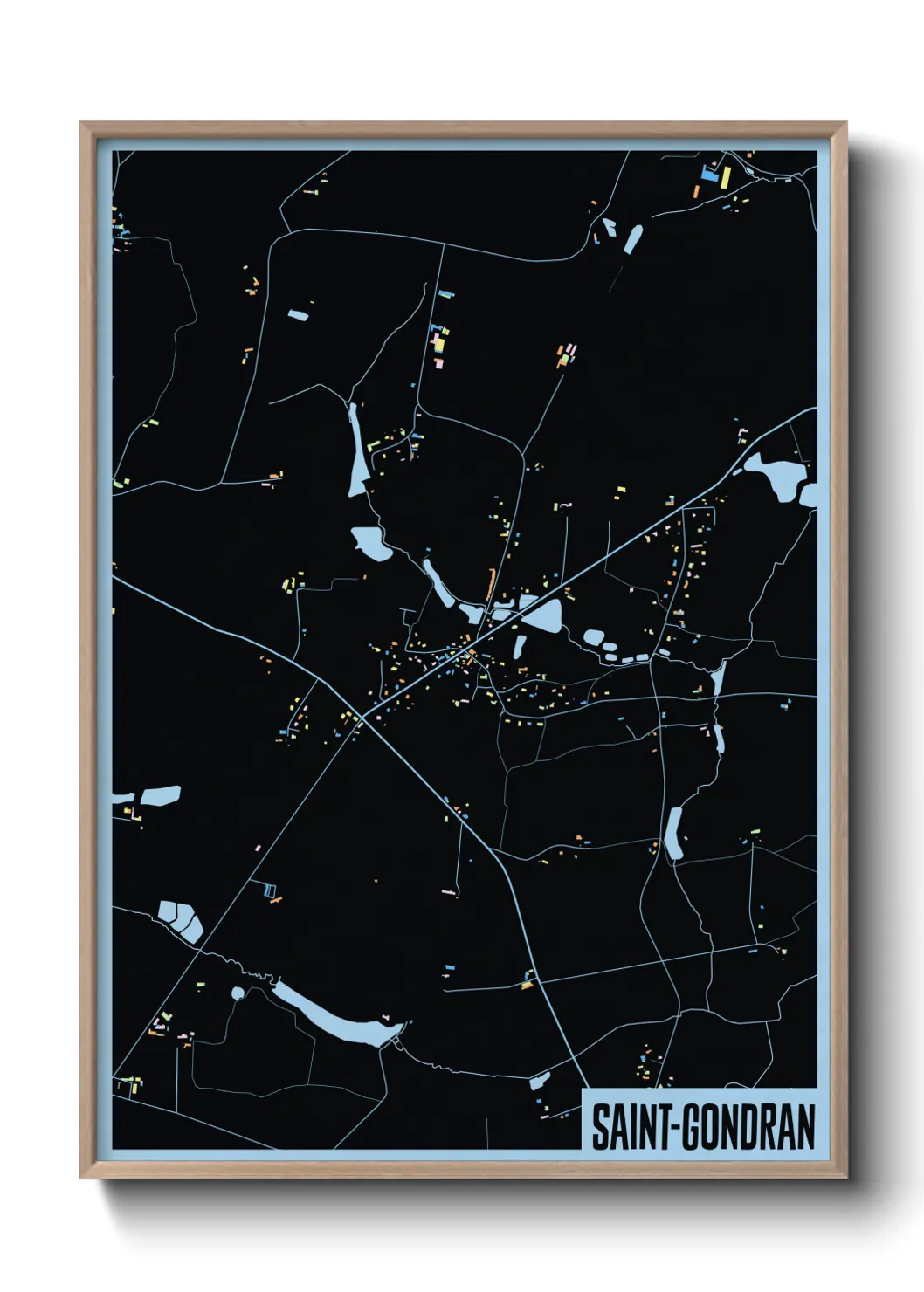 Une affiche de carte sur Saint-Gondran