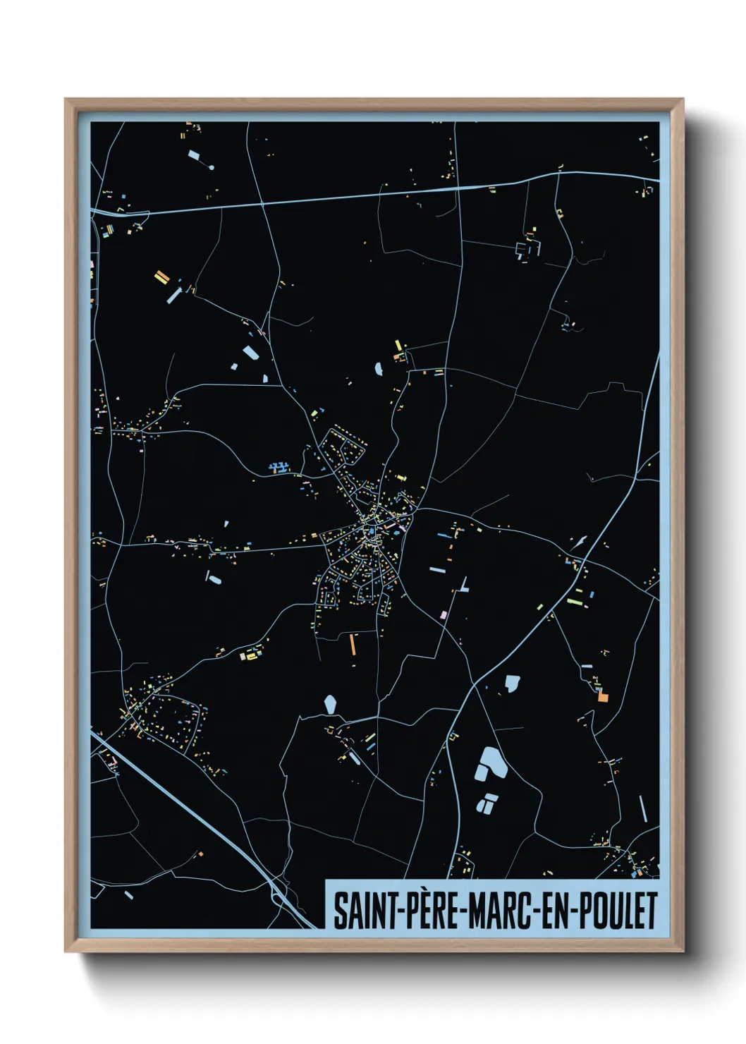 Une affiche de carte sur Saint-Père-Marc-en-Poulet