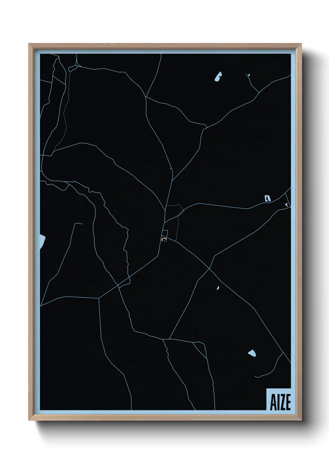 Une affiche de carte sur Aize