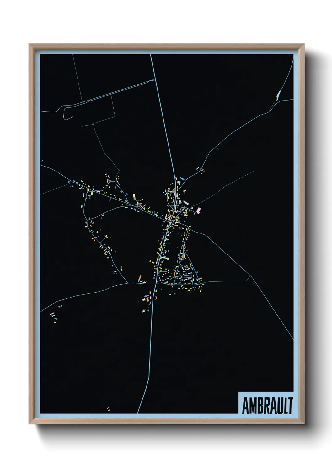 Une affiche de carte sur Ambrault