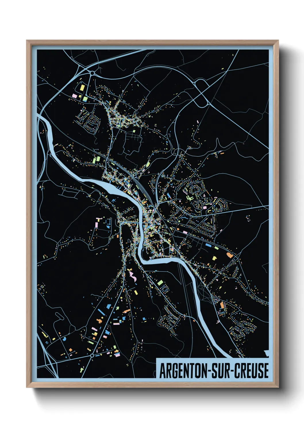 Un poster carteArgenton-sur-Creuse