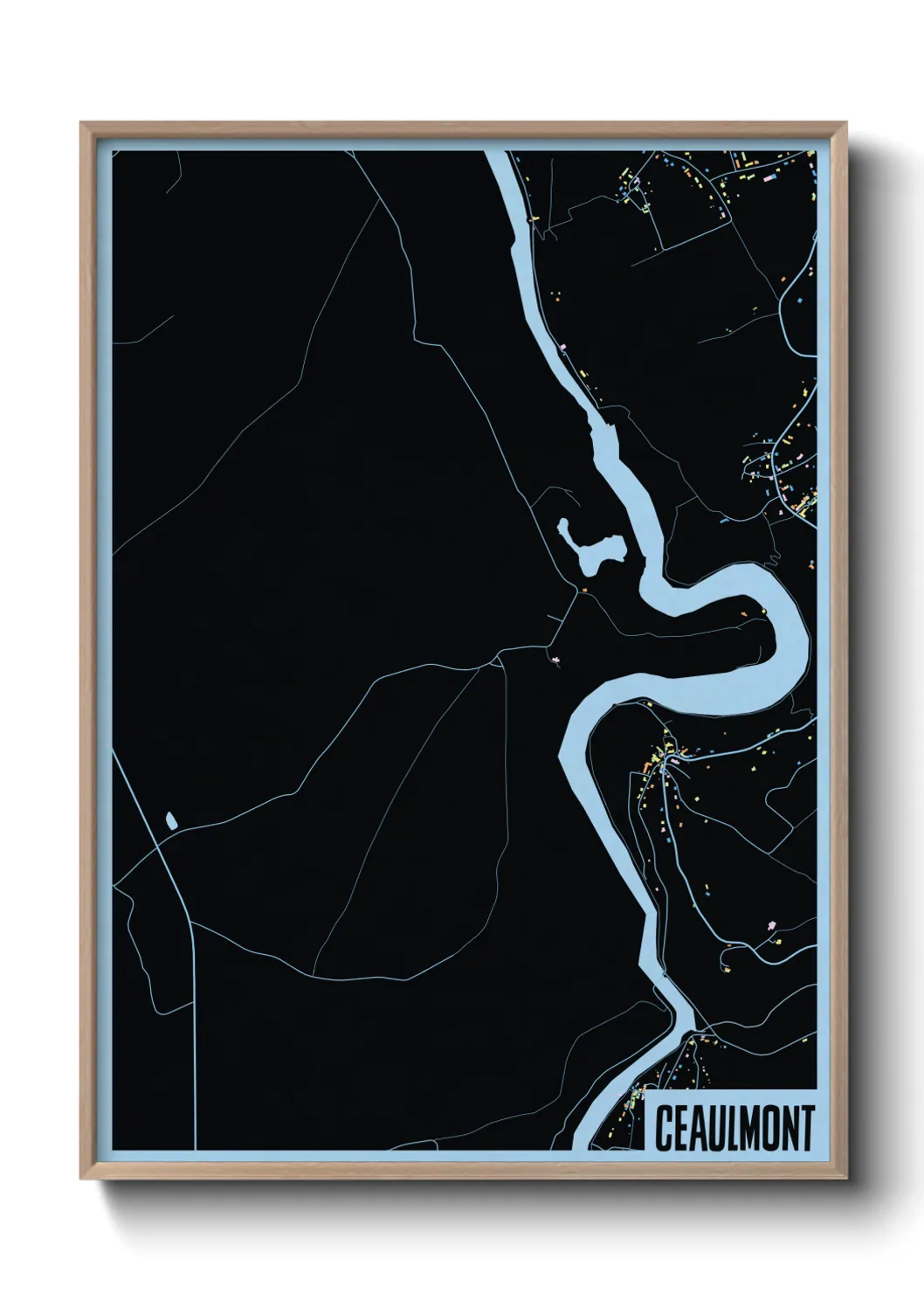 Une affiche de carte sur Ceaulmont