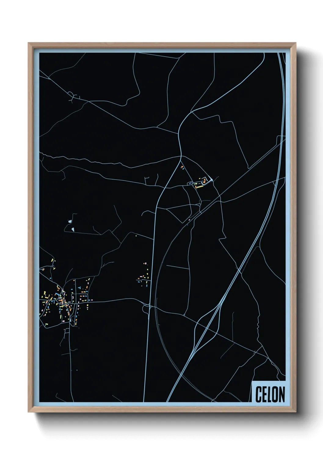 Une affiche de carte sur Celon