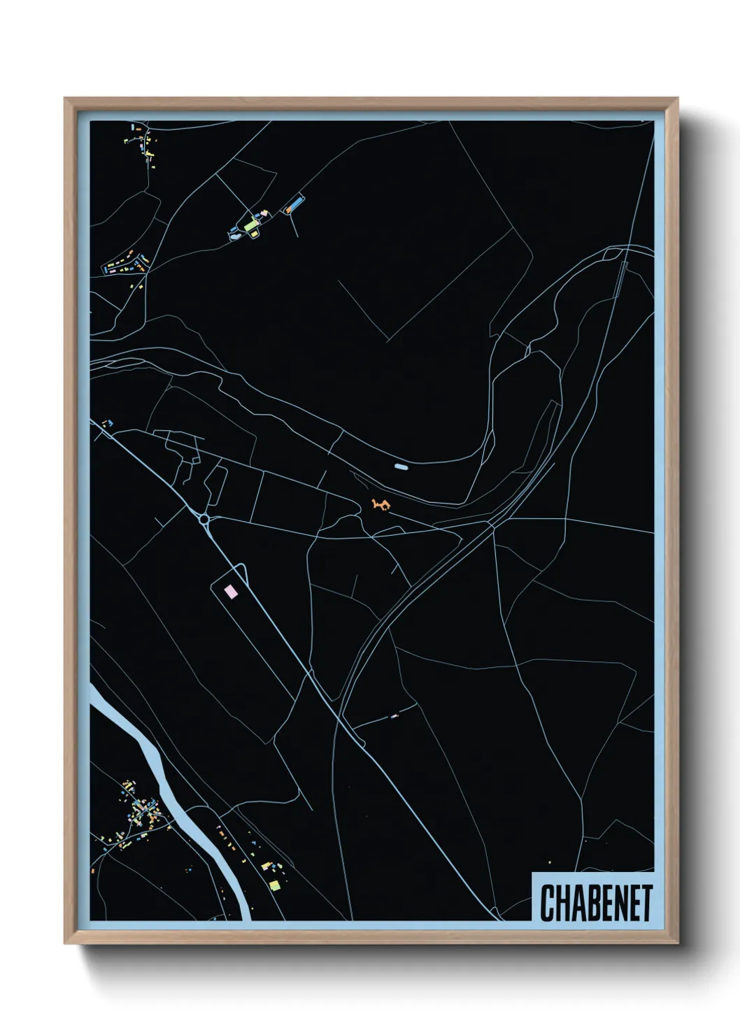 Une affiche de carte sur Chabenet