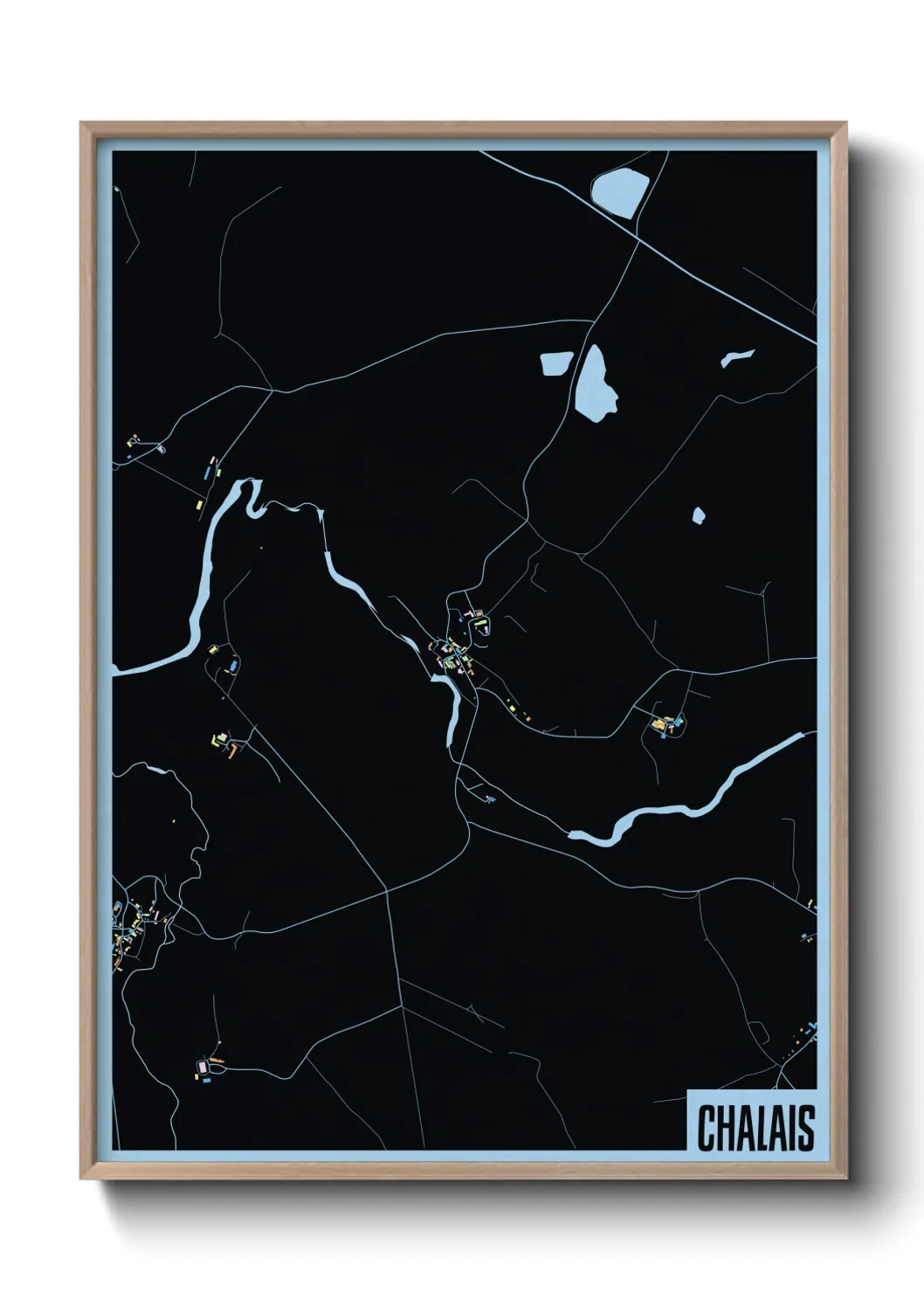 Une affiche de carte sur Chalais