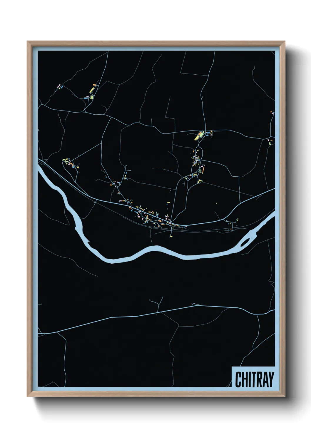 Une affiche de carte sur Chitray