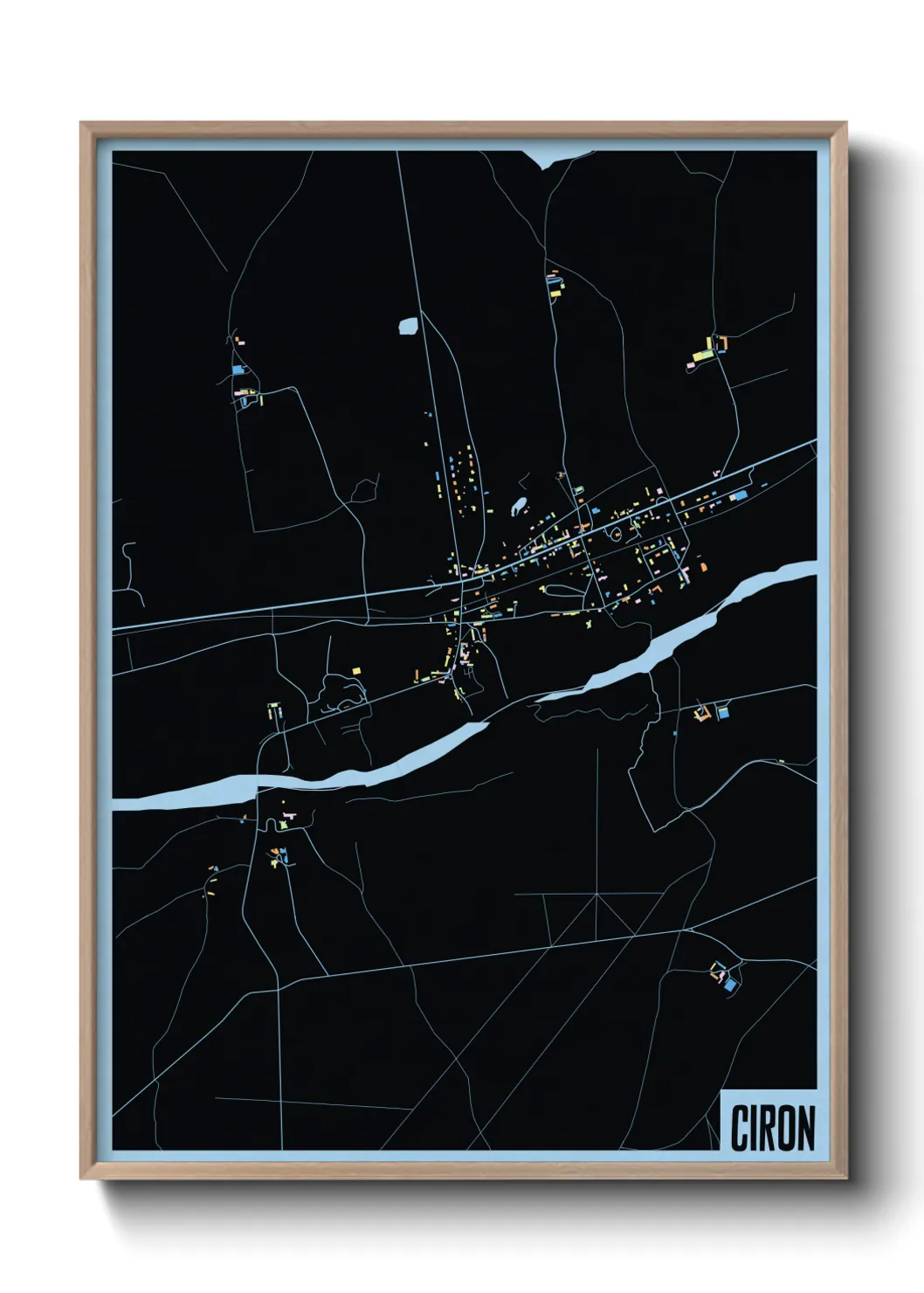 Une affiche de carte sur Ciron