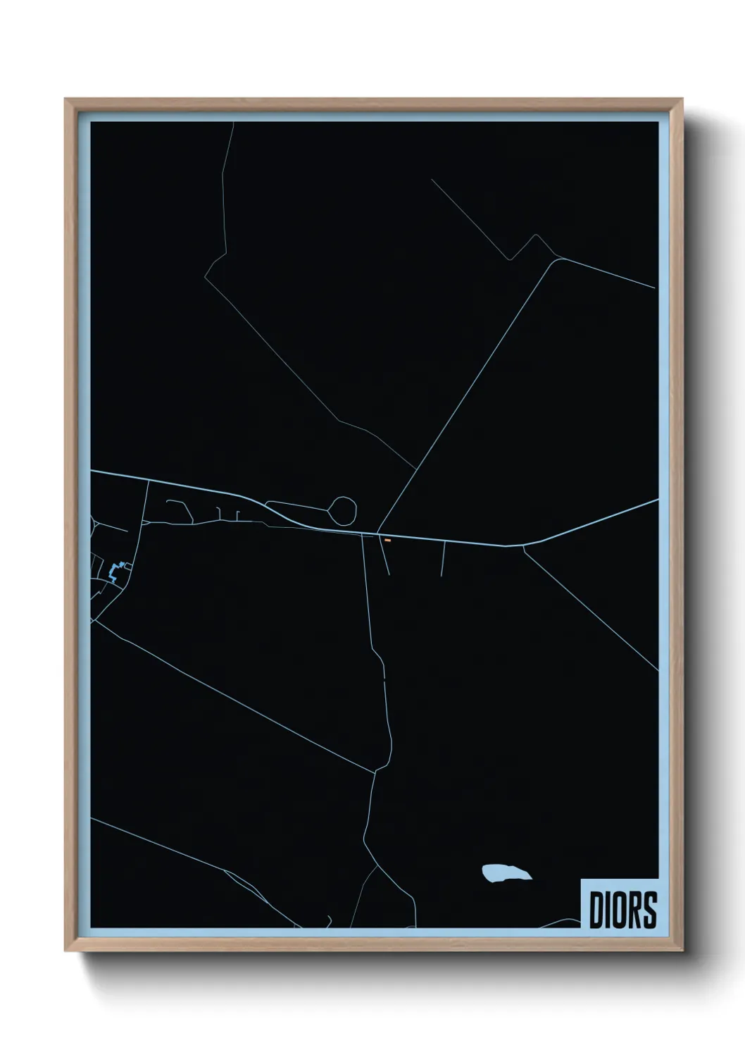 Une affiche de carte sur Diors