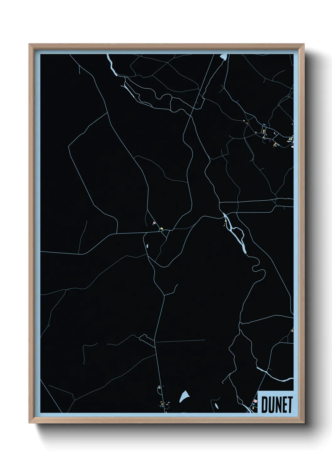 Une affiche de carte sur Dunet