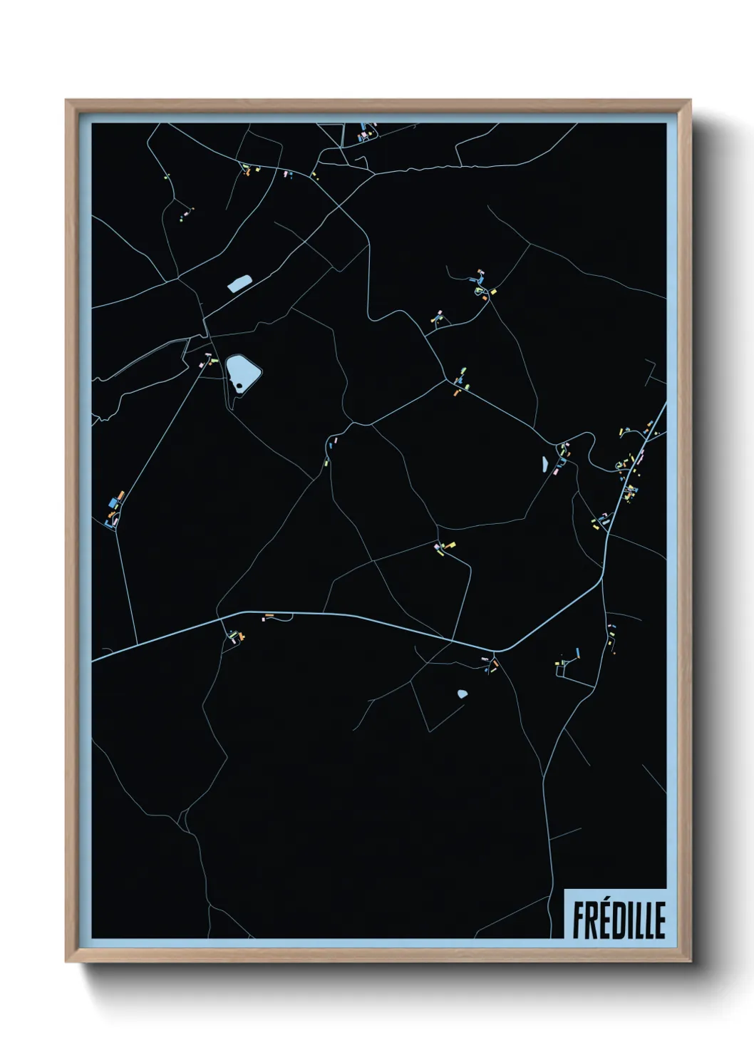 Une affiche de carte sur Frédille