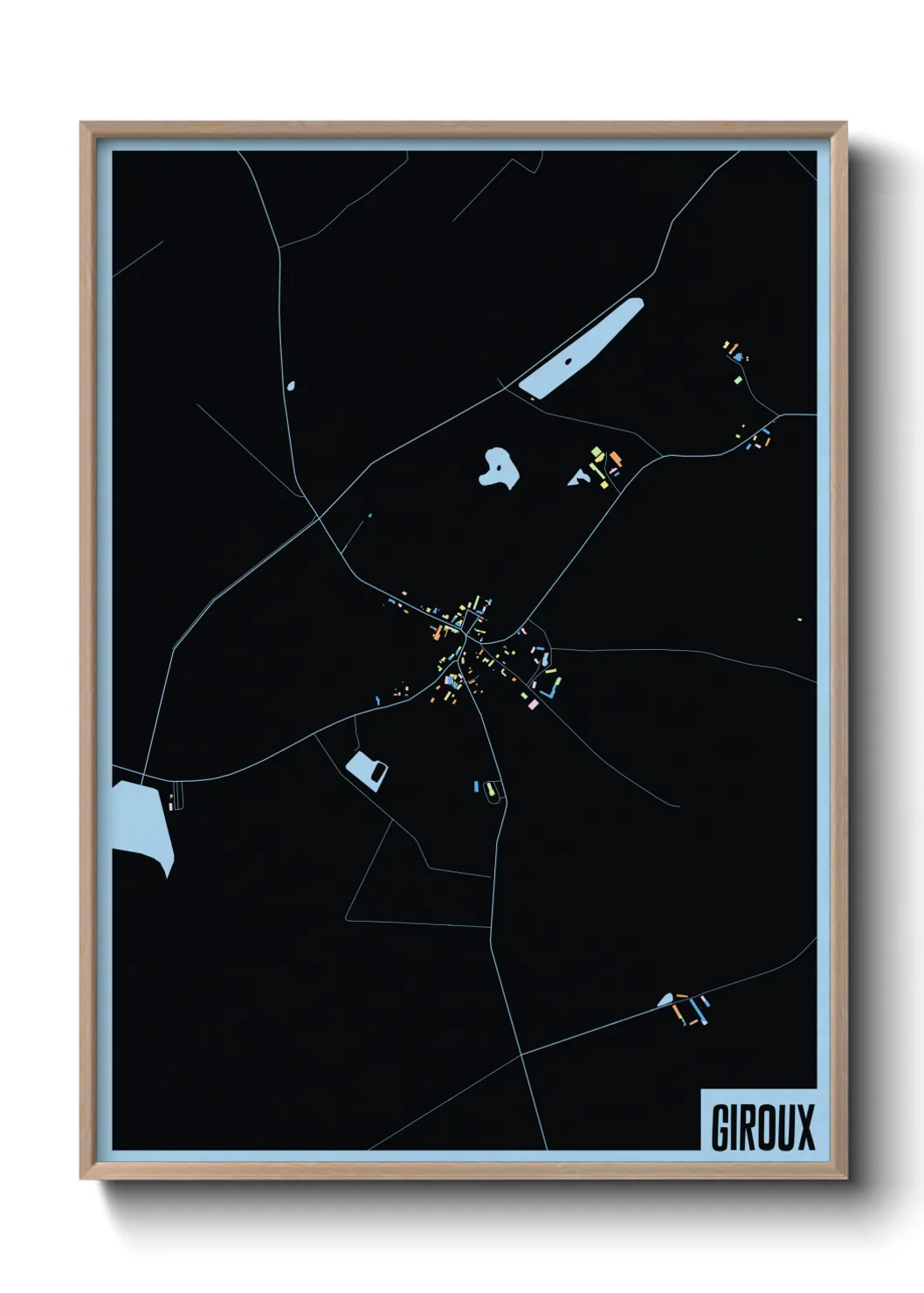 Une affiche de carte sur Giroux