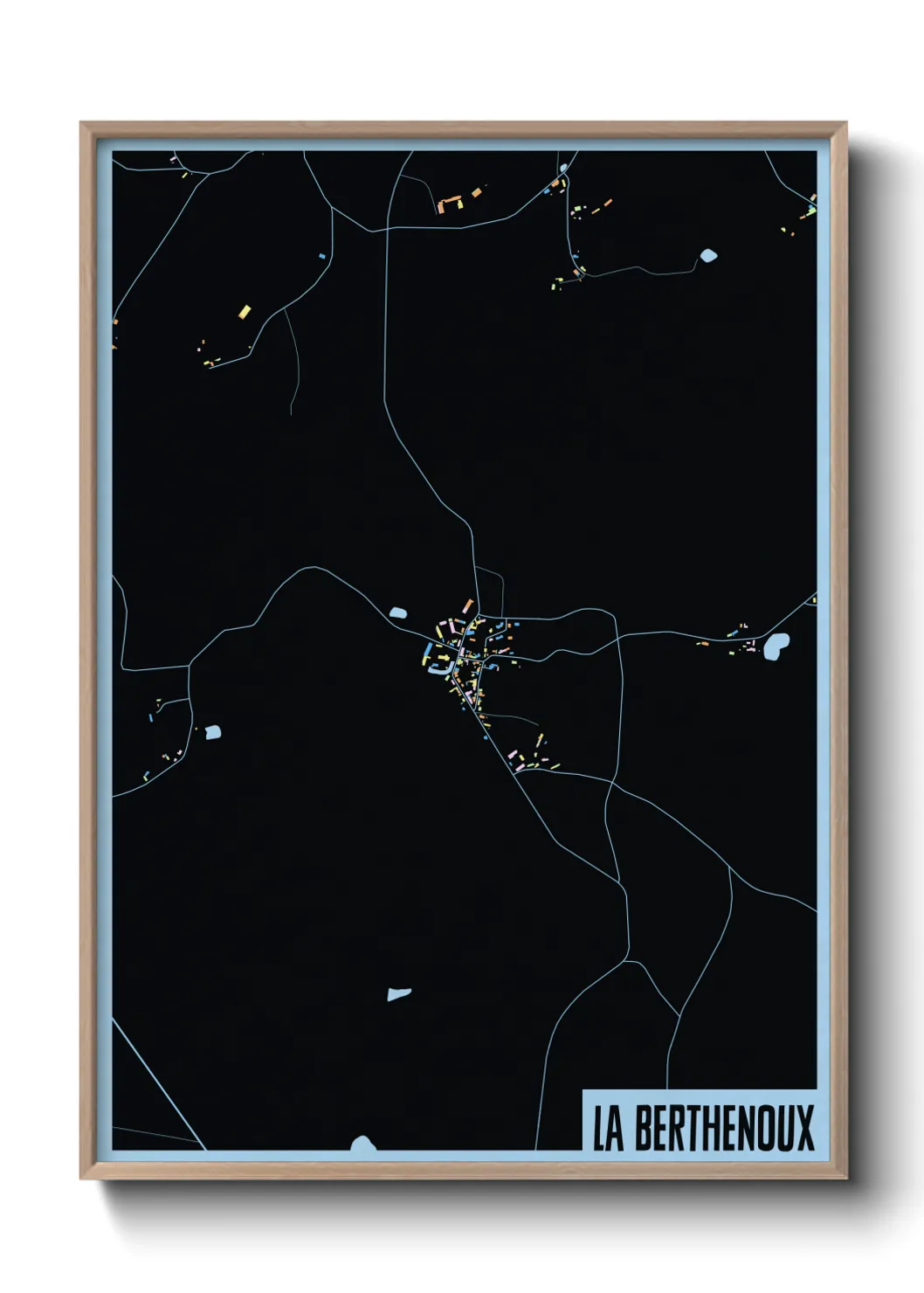 Une affiche de carte sur La Berthenoux