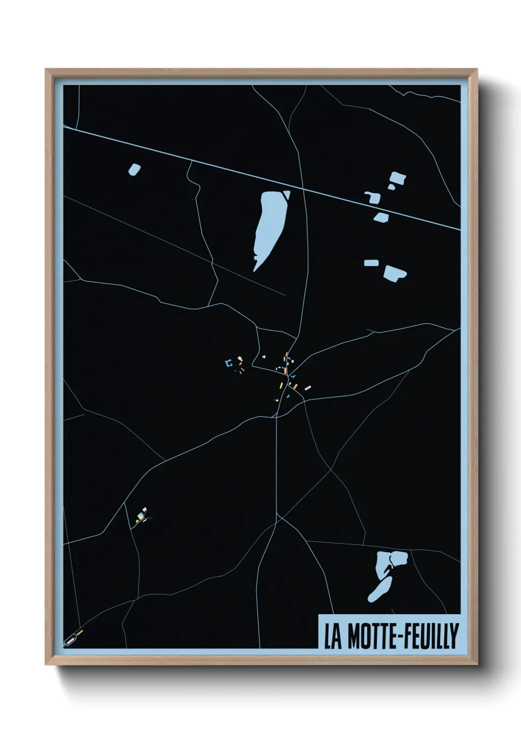 Une affiche de carte sur La Motte-Feuilly