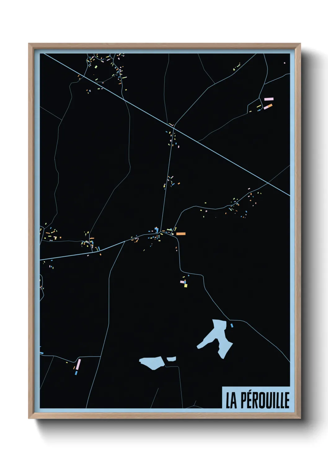 Une affiche de carte sur La Pérouille