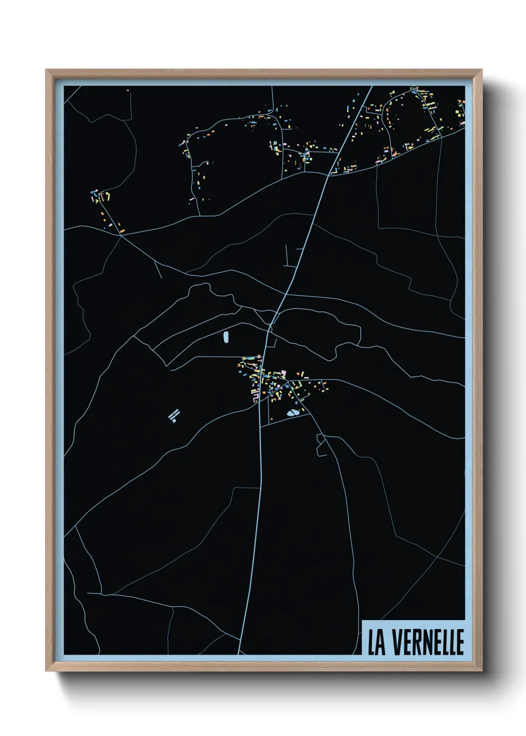 Une affiche de carte sur La Vernelle