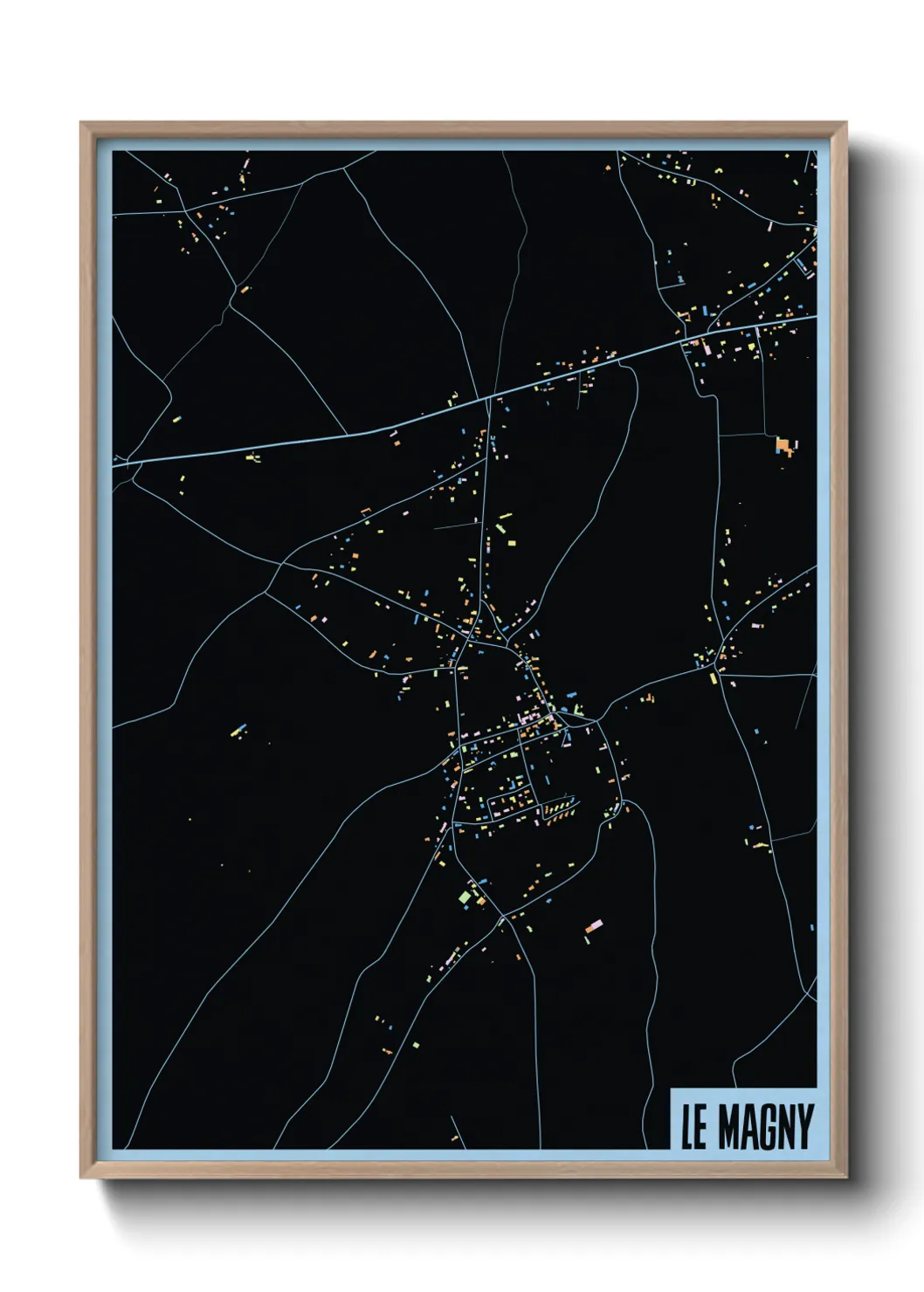 Une affiche de carte sur Le Magny