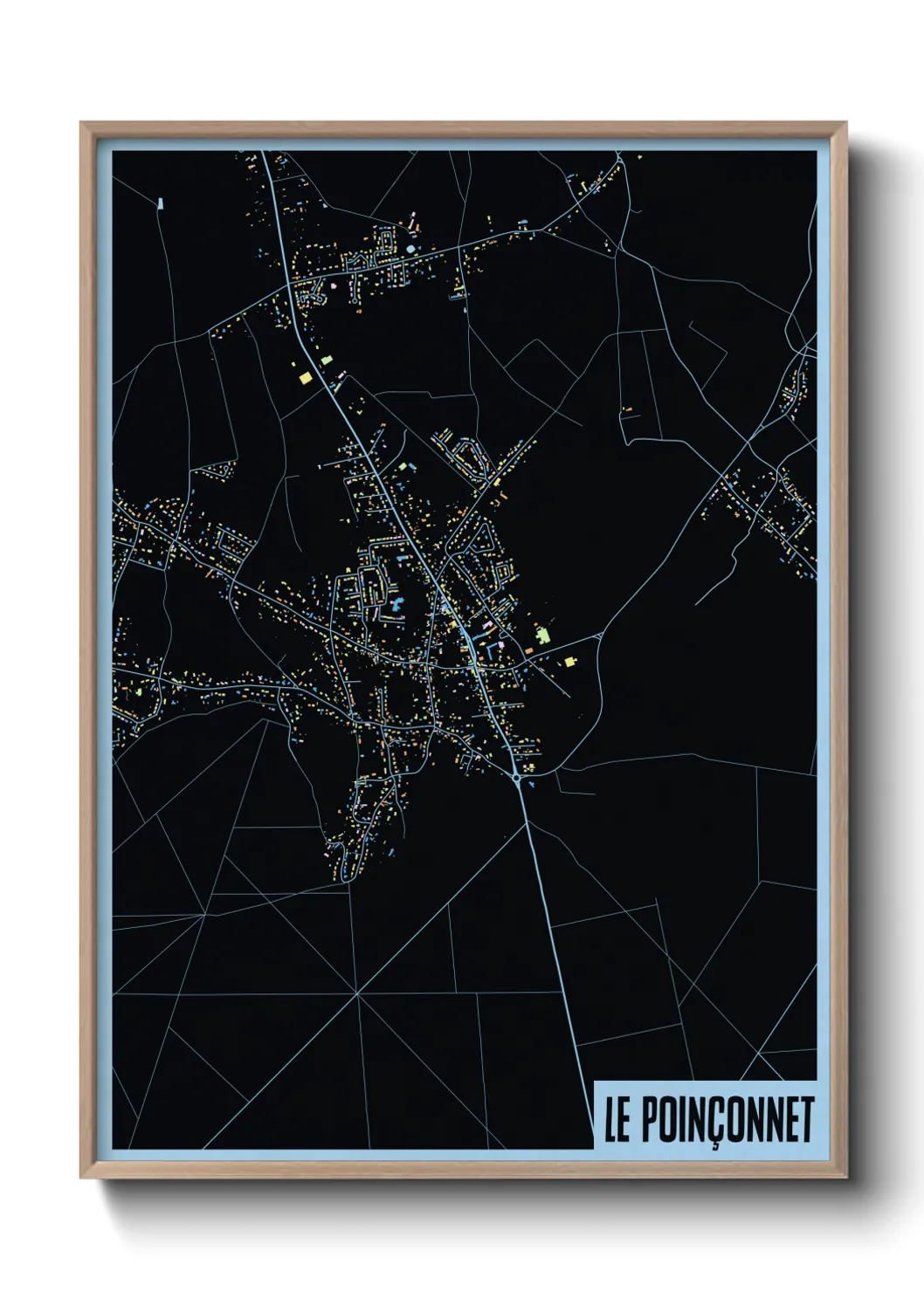 Une affiche de carte sur Le Poinçonnet