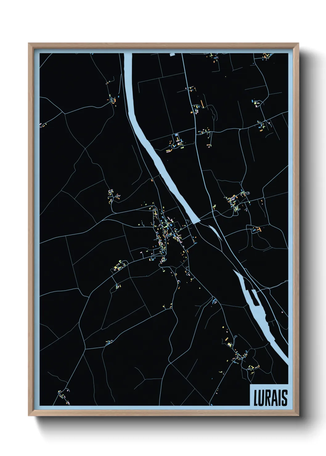 Une affiche de carte sur Lurais