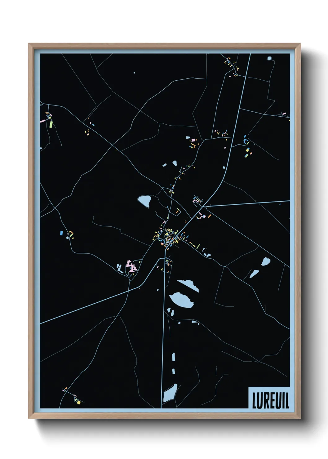 Une affiche de carte sur Lureuil