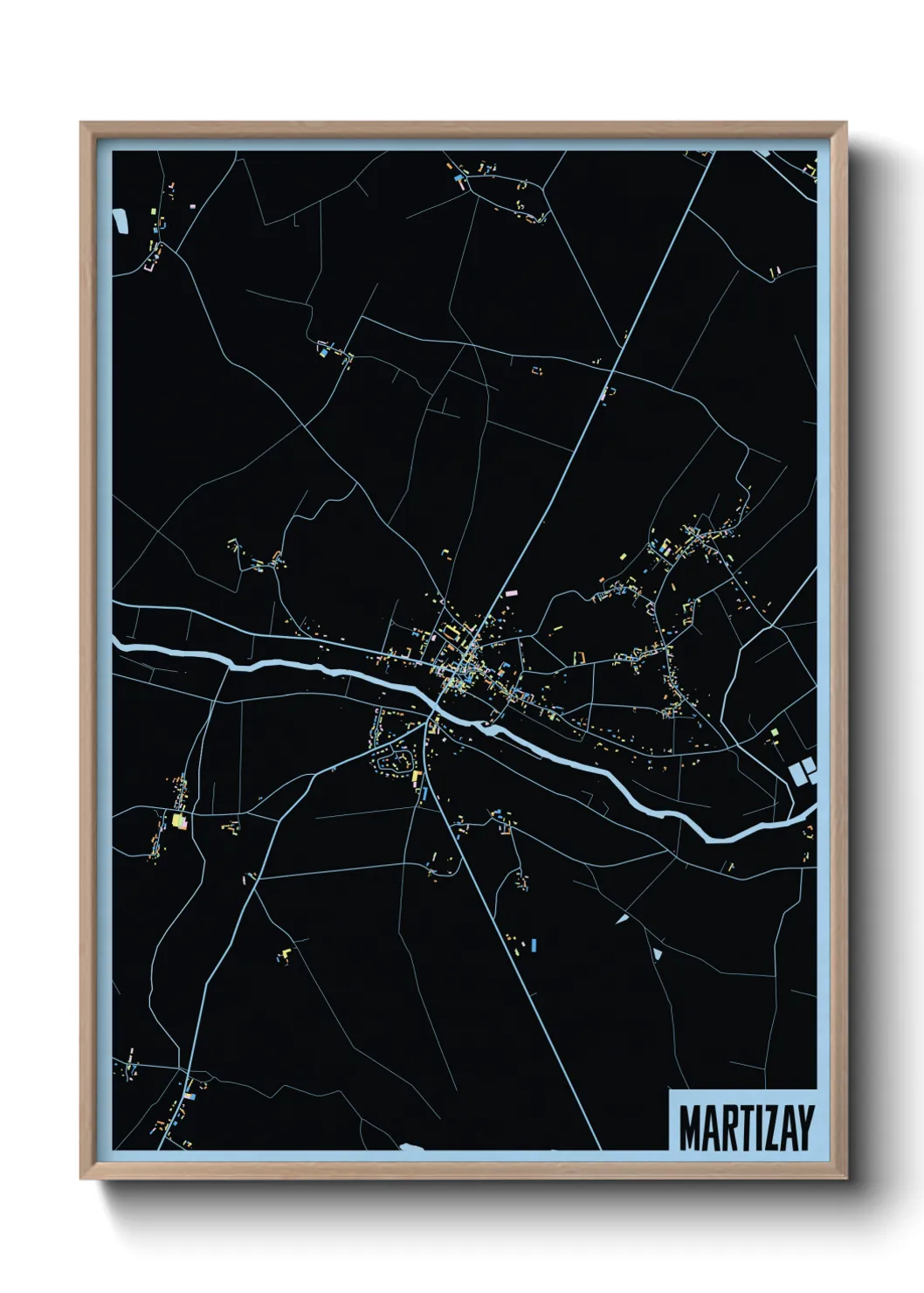 Une affiche de carte sur Martizay