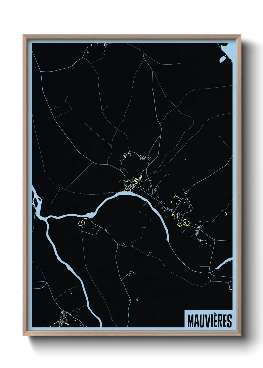 Une affiche de carte sur Mauvières