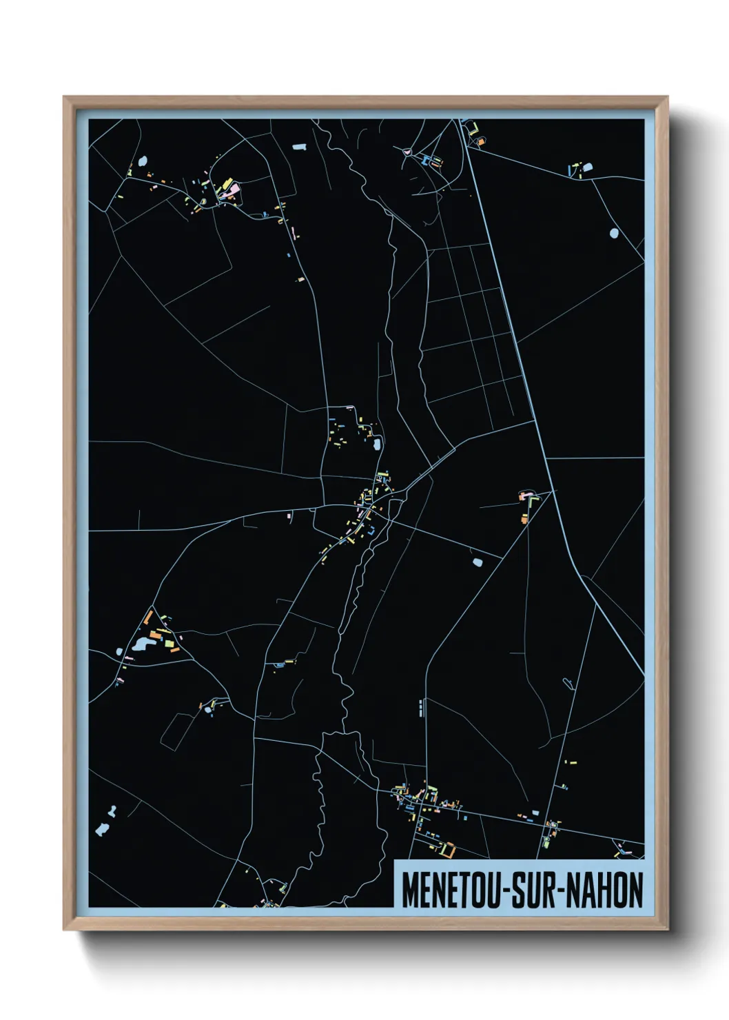 Une affiche de carte sur Menetou-sur-Nahon