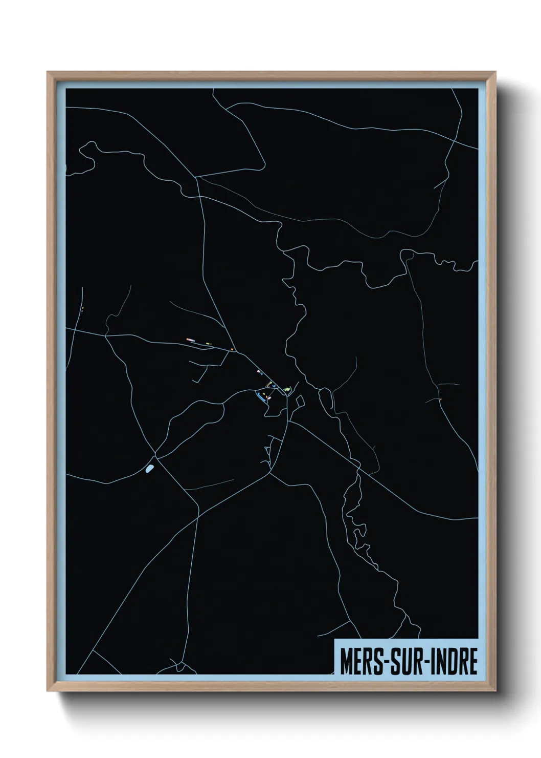 Un poster carteMers-sur-Indre