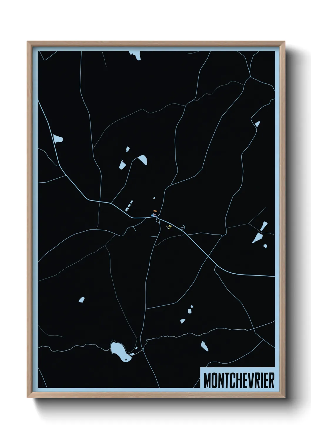 Une affiche de carte sur Montchevrier