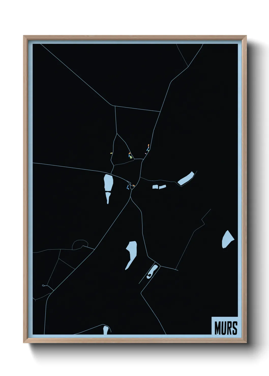 Une affiche de carte sur Murs