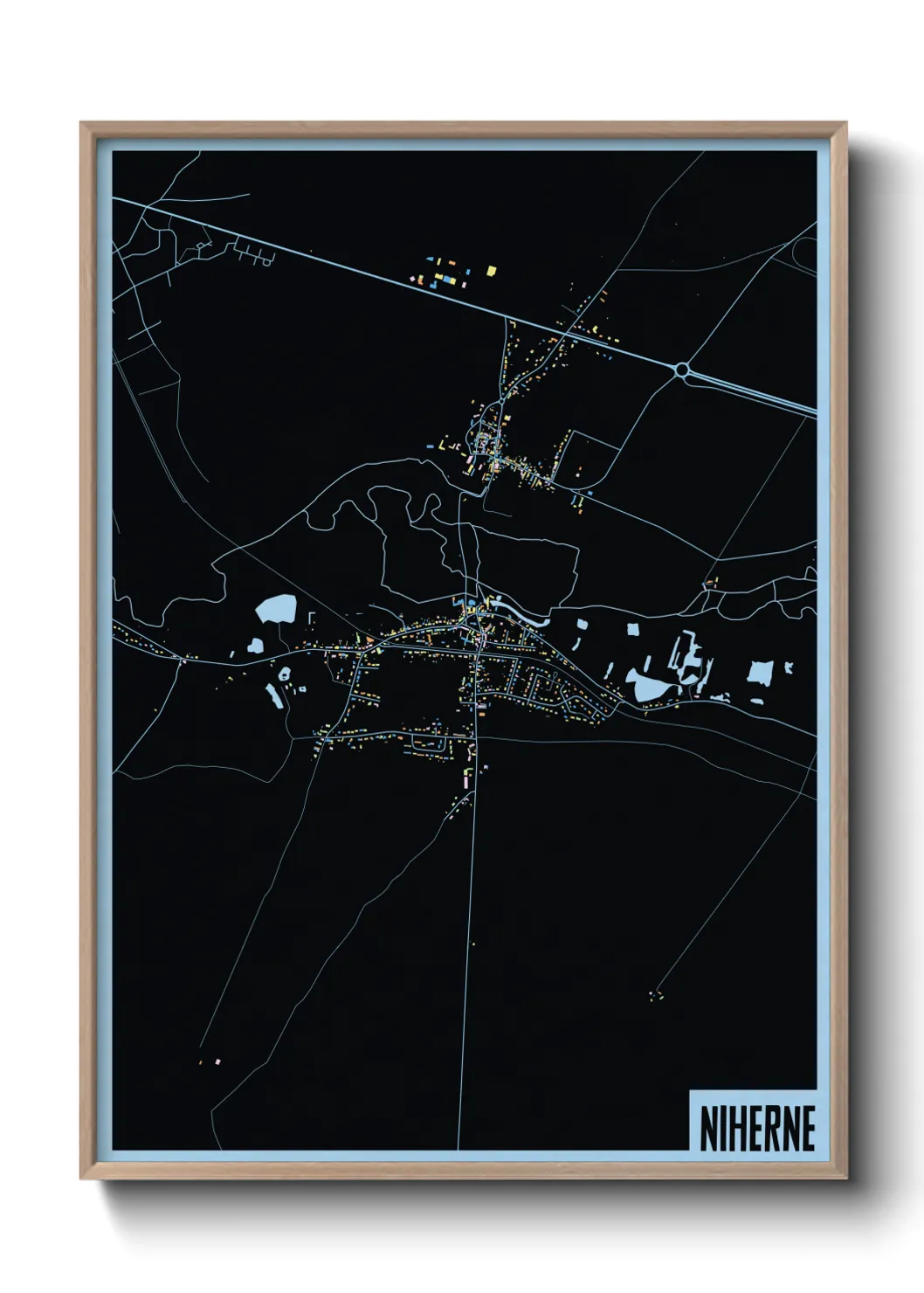 Une affiche de carte sur Niherne