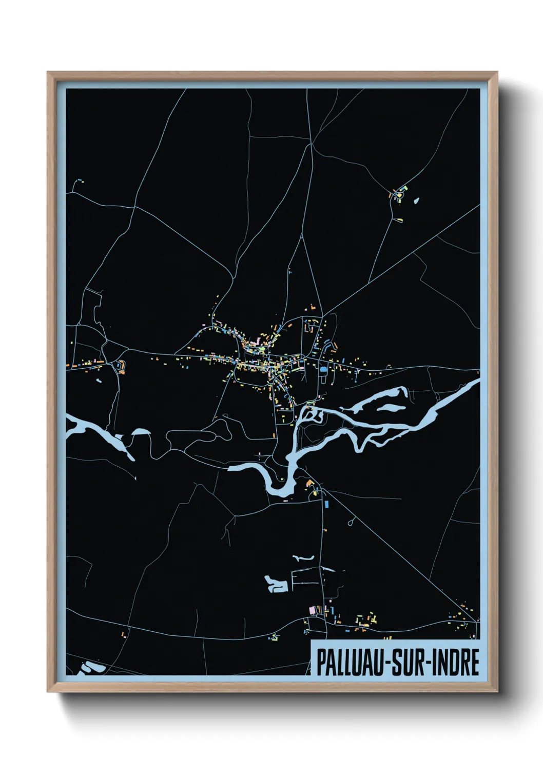 Un poster cartePalluau-sur-Indre