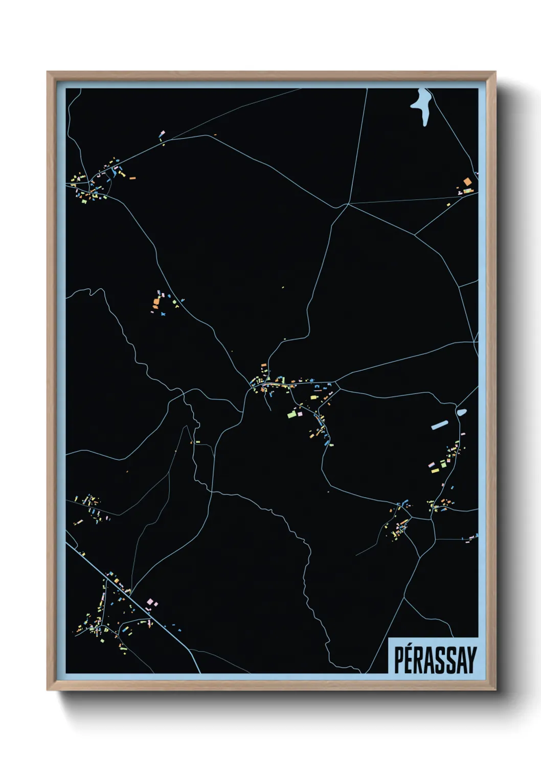 Une affiche de carte sur Pérassay