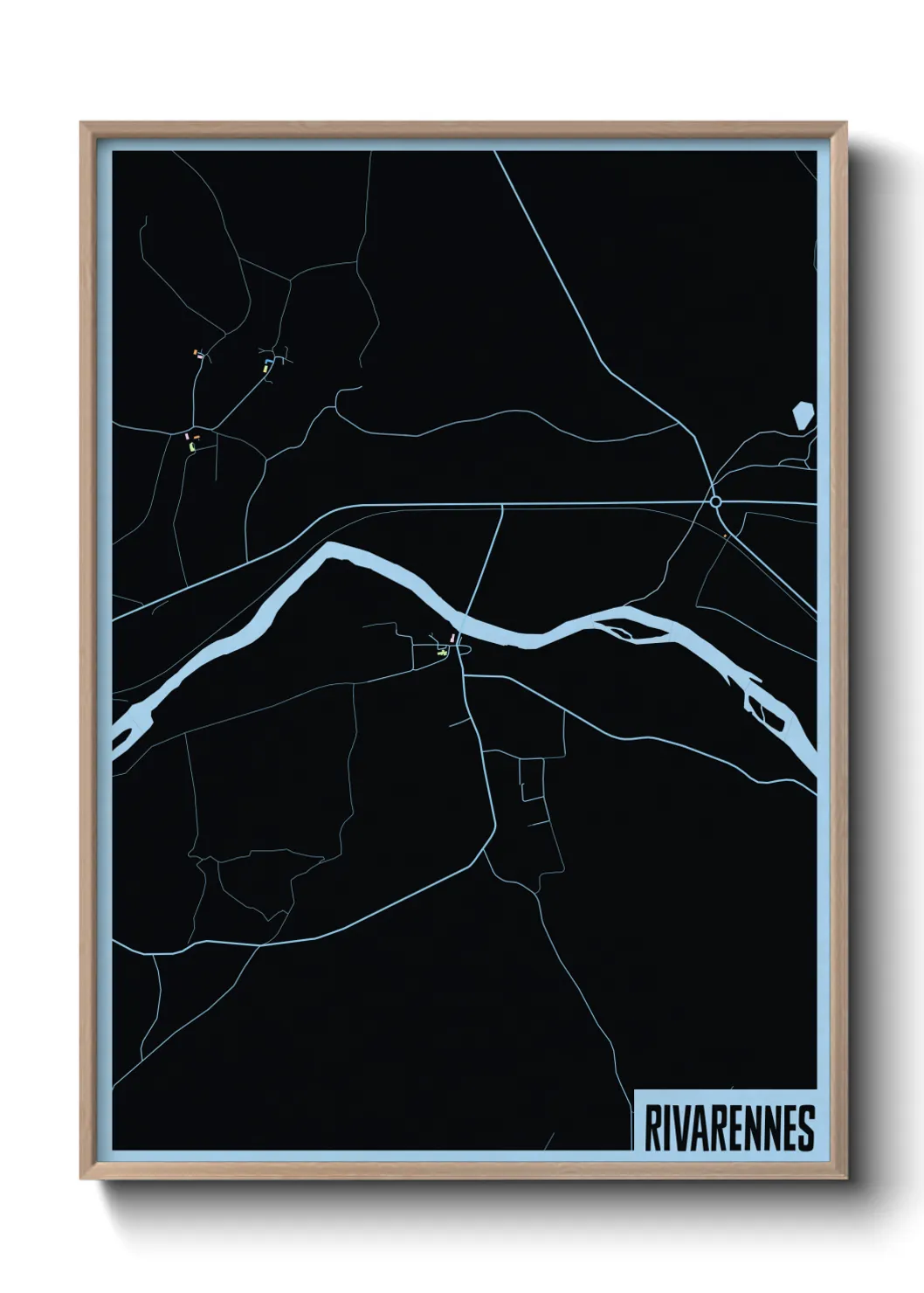 Une affiche de carte sur Rivarennes