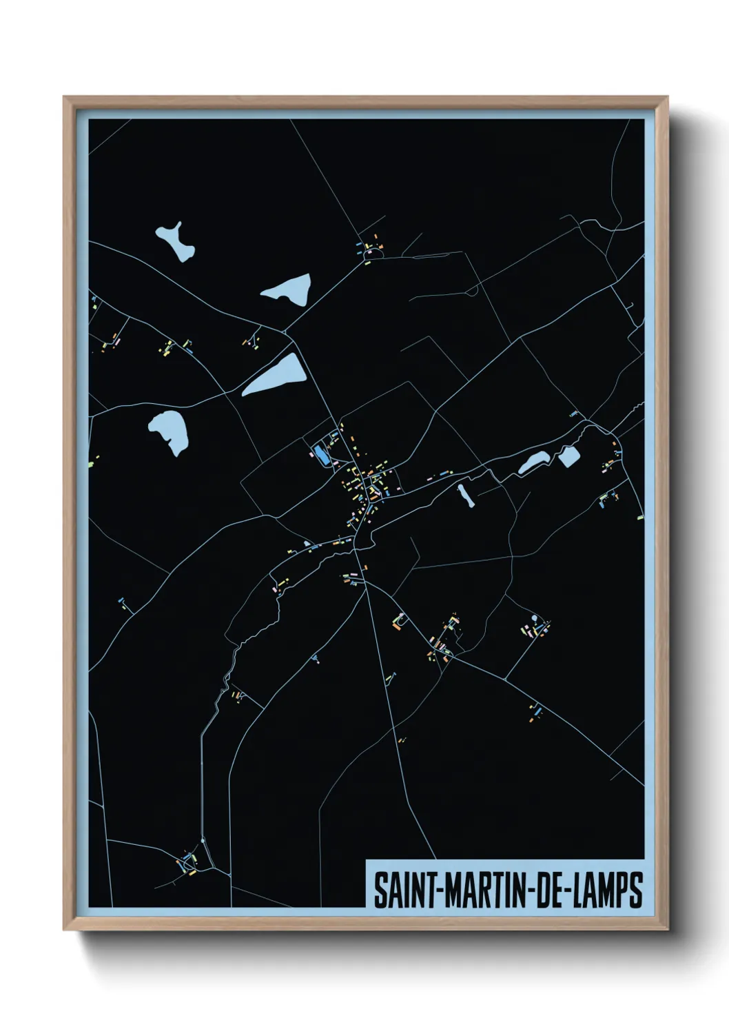 Une affiche de carte sur Saint-Martin-de-Lamps