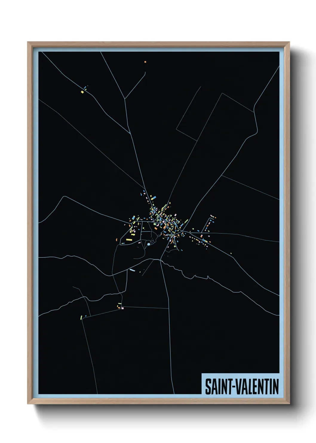 Une affiche de carte sur Saint-Valentin