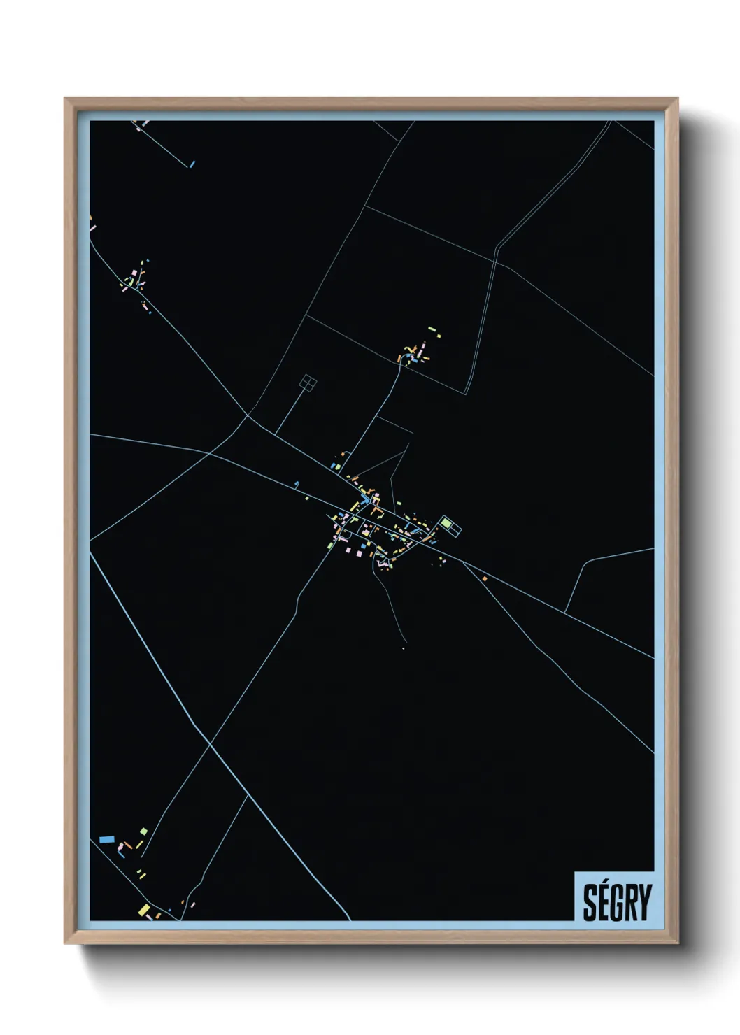 Une affiche de carte sur Ségry