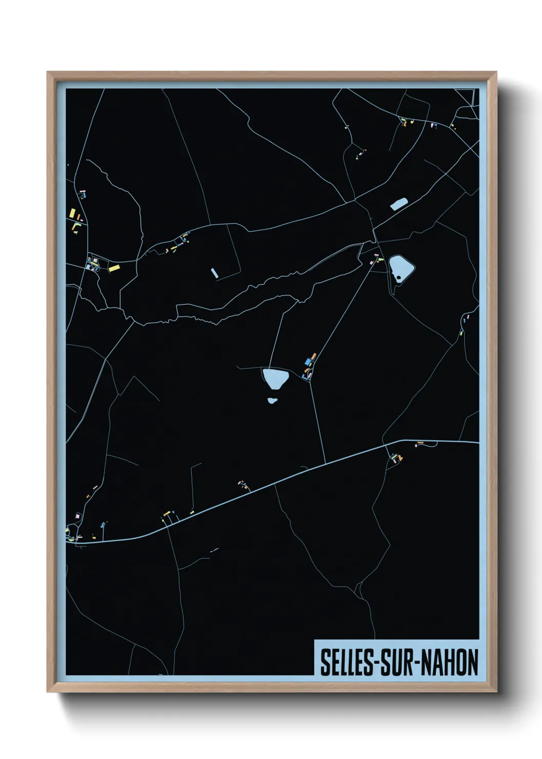 Une affiche de carte sur Selles-sur-Nahon