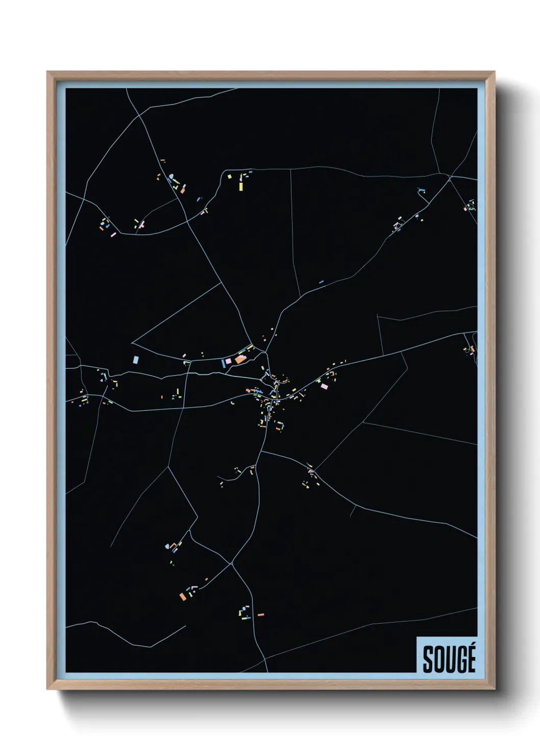 Une affiche de carte sur Sougé